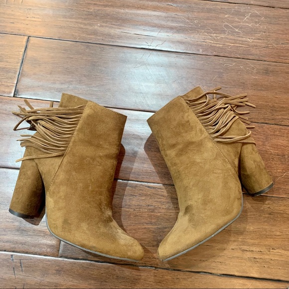 2/$20 Faux Suede Fringe Booties - Picture 2 of 4